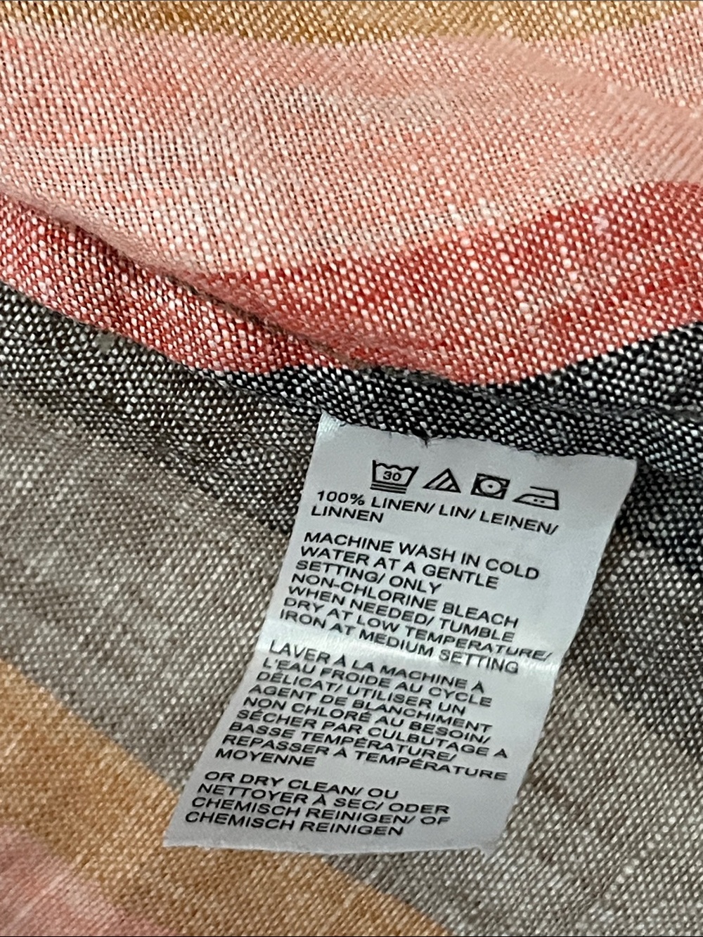 Multi-Colour Stripe Linen Tank M - Picture 4 of 4